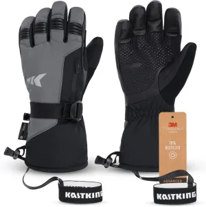KastKing IceRiver Fishing Gloves, 100% Waterproof Gloves for Men & Women, Cold Weather Fishing & Outdoor Sports, Ideal for Ice Fishing & Winter Activities