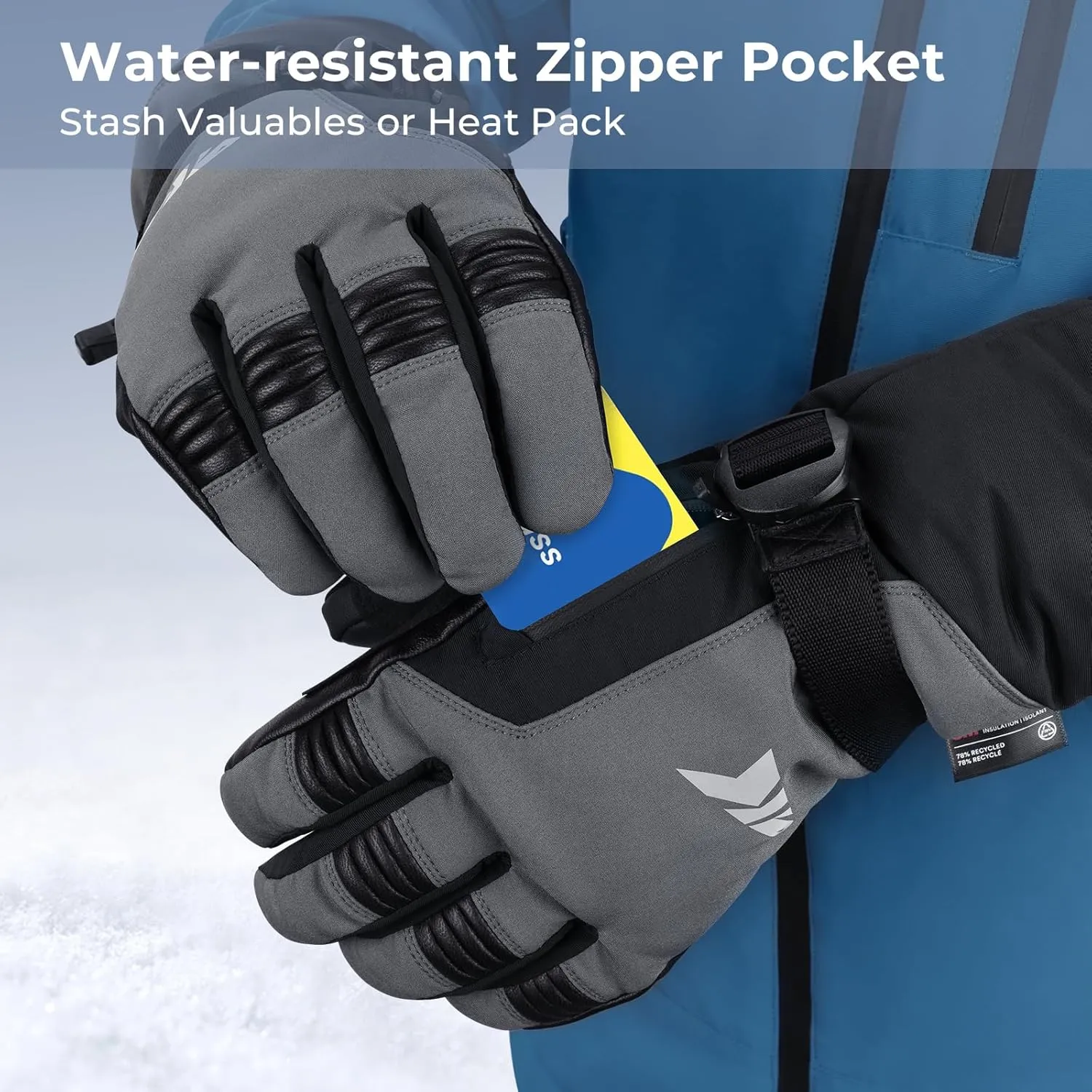 KastKing IceRiver Fishing Gloves, 100% Waterproof Gloves for Men & Women, Cold Weather Fishing & Outdoor Sports, Ideal for Ice Fishing & Winter Activities