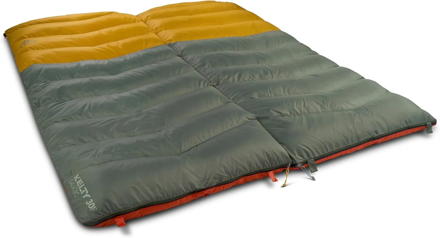Kelty Galactic Down 30 Degree Sleeping Bag, 550 Fill Power RDS Trackable Down, Backpacking and Camping, Zip Together for 2P Sleeping Bag