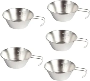 KESYOO Stainless Steel Salad Bowl Cups Foldable Portable Water Camping Small Wine Cup Compact Bowl Reusable