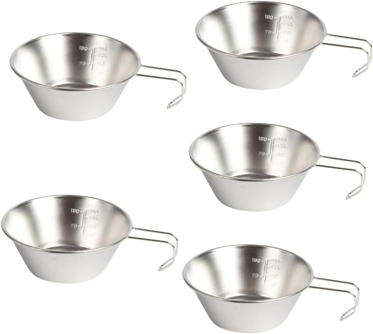 KESYOO Stainless Steel Salad Bowl Cups Foldable Portable Water Camping Small Wine Cup Compact Bowl Reusable