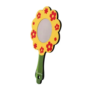 Kids MDF Handheld Mirror - Flower