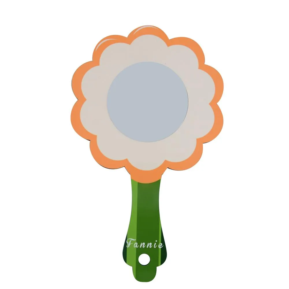 Kids MDF Handheld Mirror - Flower