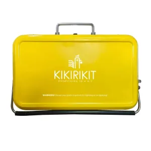 Kikirikit Foldable Portable Charcoal Barbecue Kit - Yellow