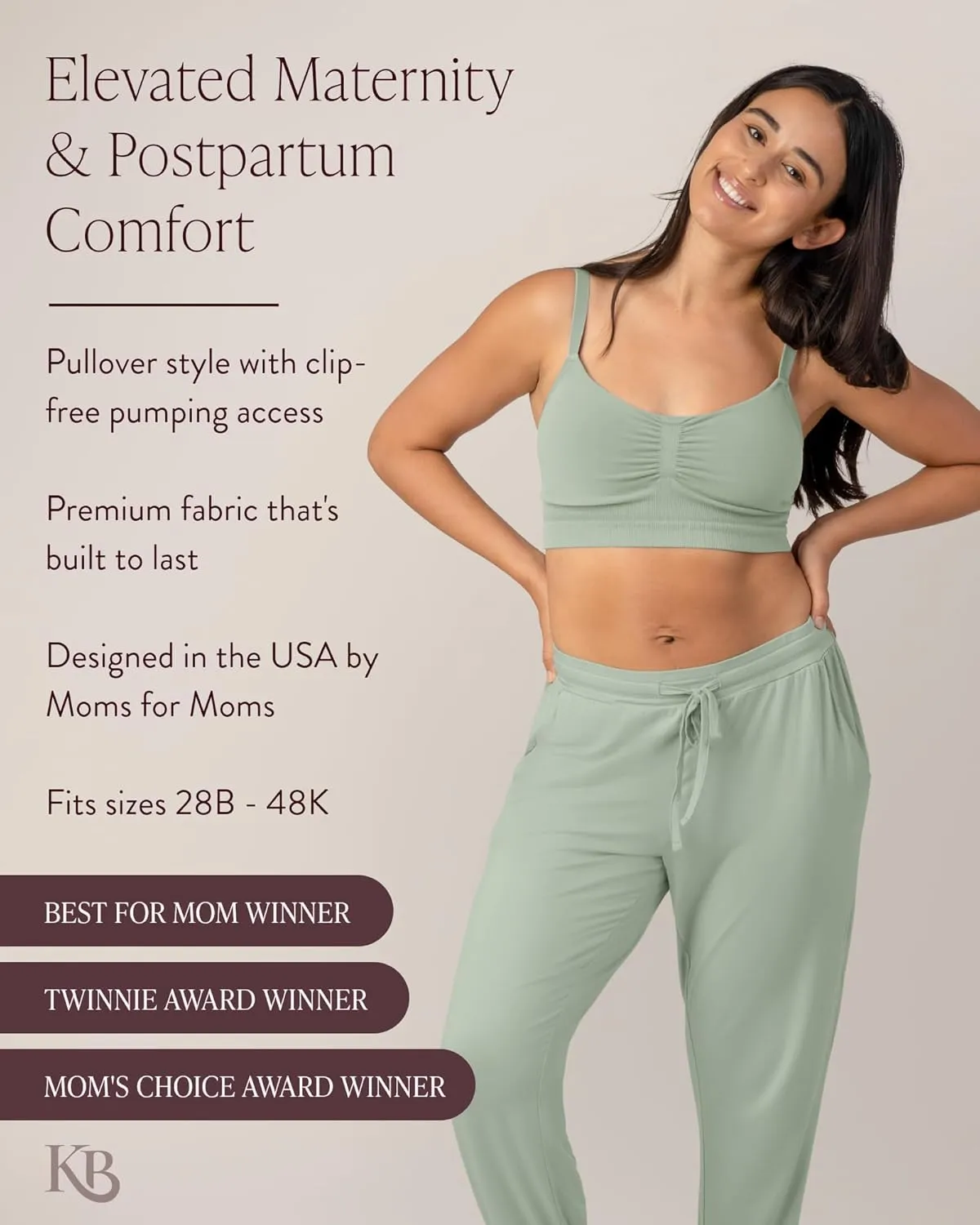 Kindred Bravely Sublime Wireless Comfort Sleep Pumping Bra | Seamless Hands-Free Pumping & Nursing Bra
