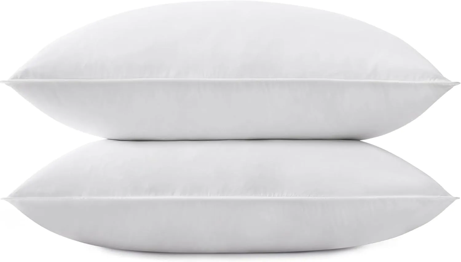 King Size Grey Goose Feather Down Pillow for Sleeping (2 Pack) - 20IN×36IN QO10913