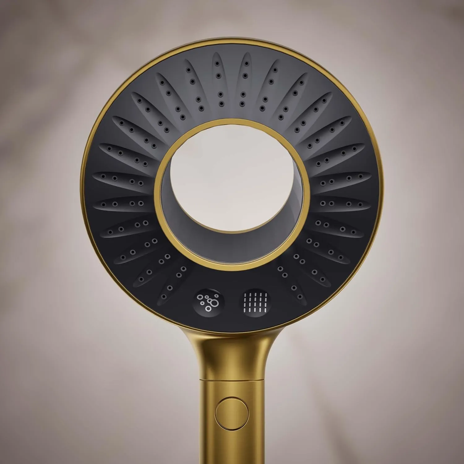 KOHLER K-28681-G-2MB SpaViva Two-Function Handheld Showerhead, Round High Pressure Shower Head, Compatible with SpaViva Cleansing Device, 1.75 GPM, Vibrant Brushed Moderne Brass