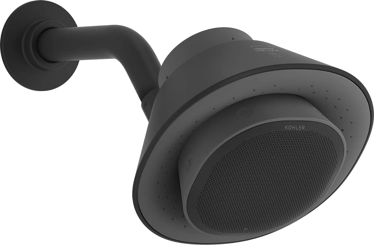 Kohler Moxie Showerhead and Waterproof Bluetooth Wireless Speaker, 2.5 gpm - Matte Black