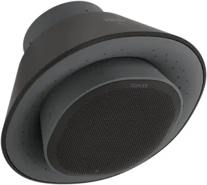 Kohler Moxie Showerhead and Waterproof Bluetooth Wireless Speaker, 2.5 gpm - Matte Black