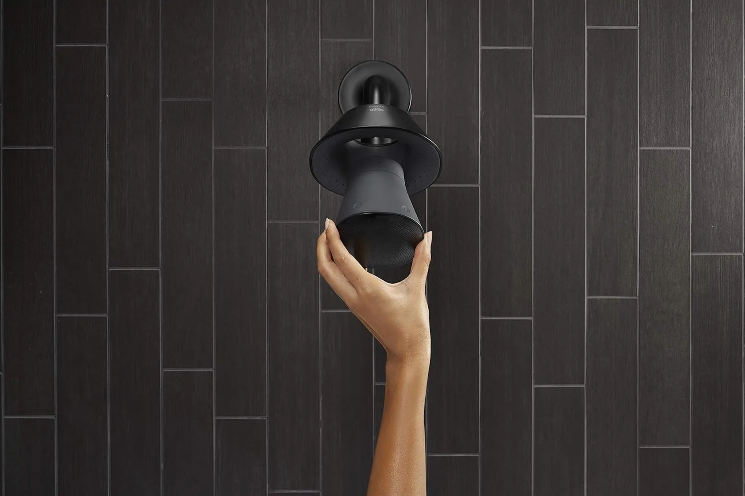 Kohler Moxie Showerhead and Waterproof Bluetooth Wireless Speaker, 2.5 gpm - Matte Black