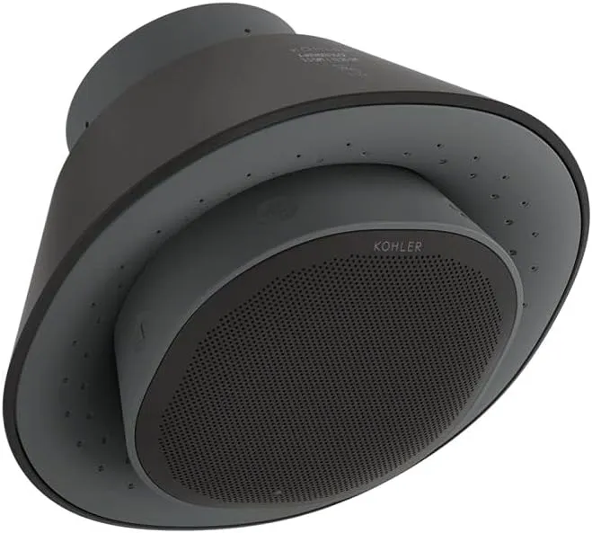 Kohler Moxie Showerhead and Waterproof Bluetooth Wireless Speaker, 2.5 gpm - Matte Black