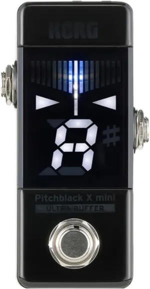 Korg Pitchblack X Mini Chromatic Guitar Pedal Tuner w/ Four Display Modes and High Visibility Display (PBXMINI)