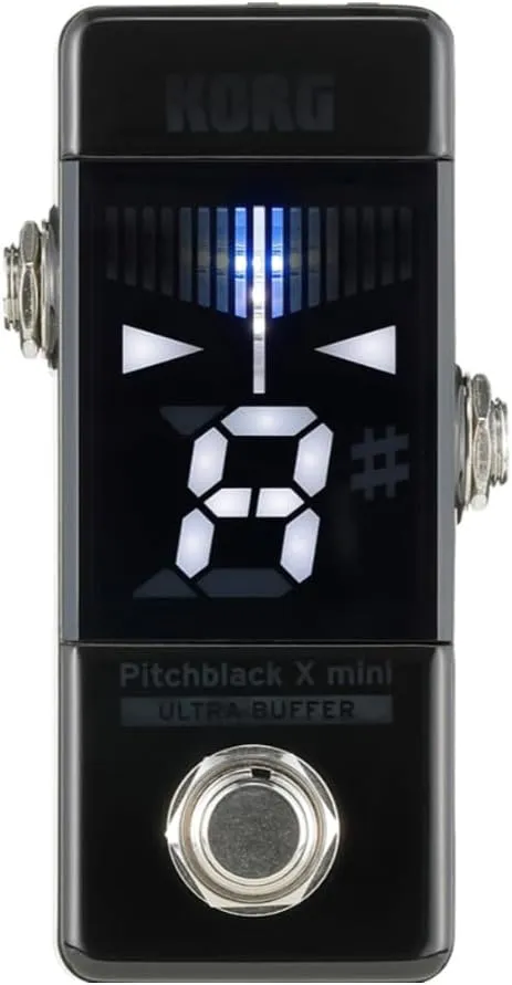 Korg Pitchblack X Mini Chromatic Guitar Pedal Tuner w/ Four Display Modes and High Visibility Display (PBXMINI)