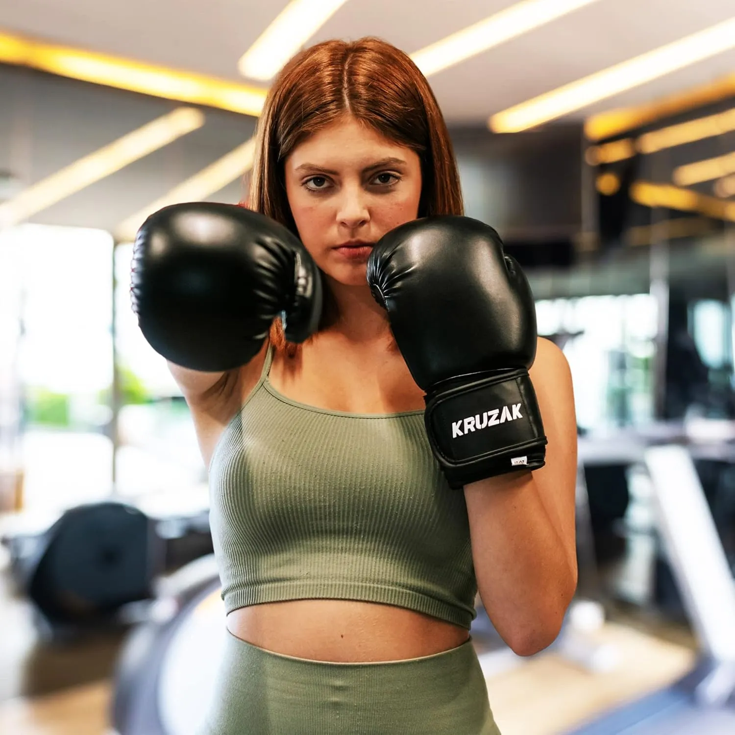 Kruzak Plain Boxing Gloves for Sparring, Kickboxing, Muay Thai, Martial Arts & MMA Fighting - Men & Women Punch Bag Mitts Training and Focus Pads Punching