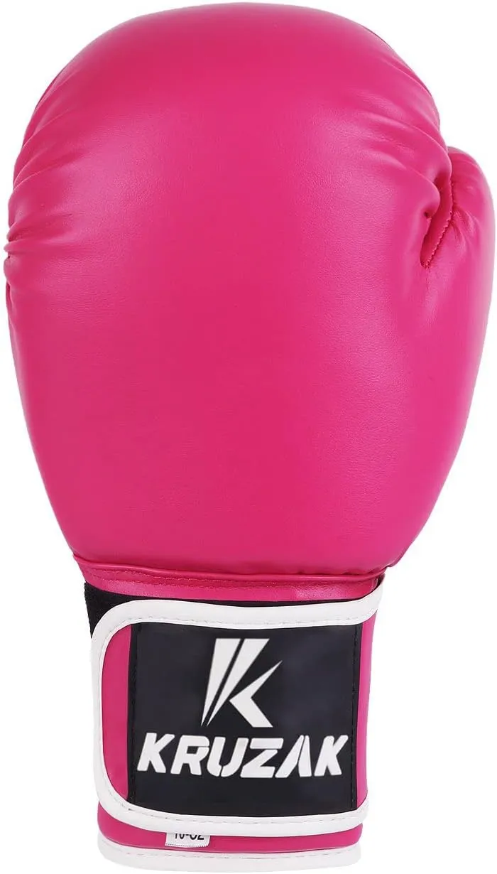 Kruzak Plain Boxing Gloves for Sparring, Kickboxing, Muay Thai, Martial Arts & MMA Fighting - Men & Women Punch Bag Mitts Training and Focus Pads Punching