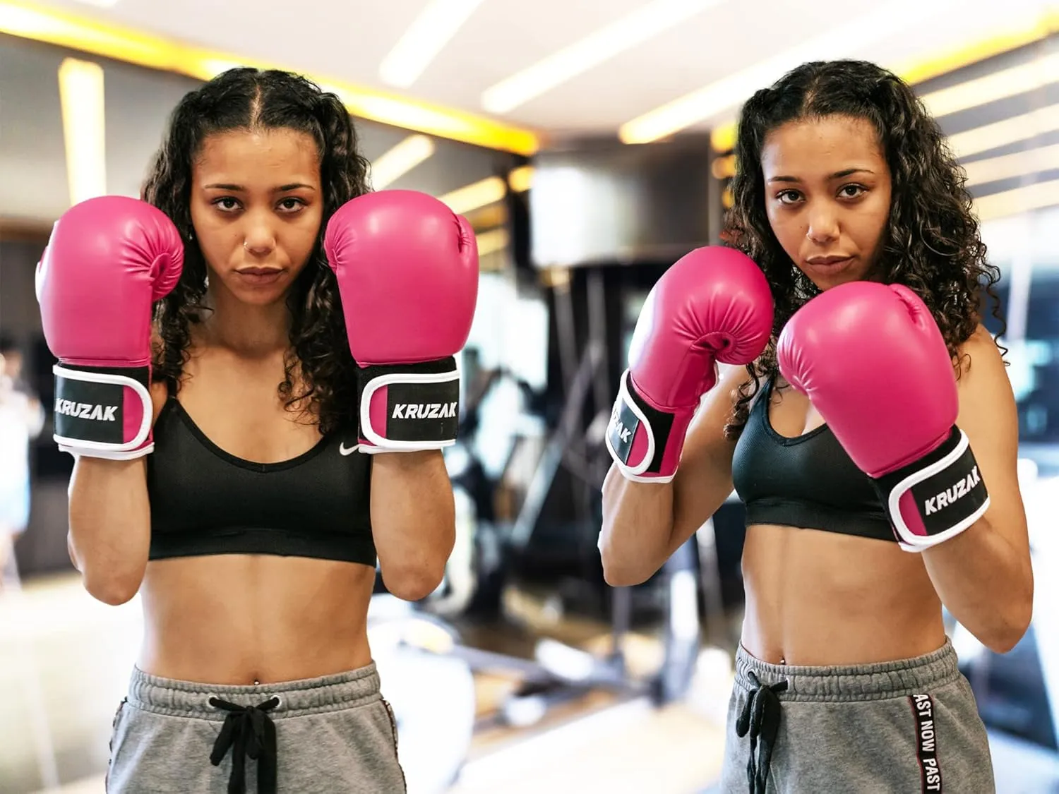 Kruzak Plain Boxing Gloves for Sparring, Kickboxing, Muay Thai, Martial Arts & MMA Fighting - Men & Women Punch Bag Mitts Training and Focus Pads Punching