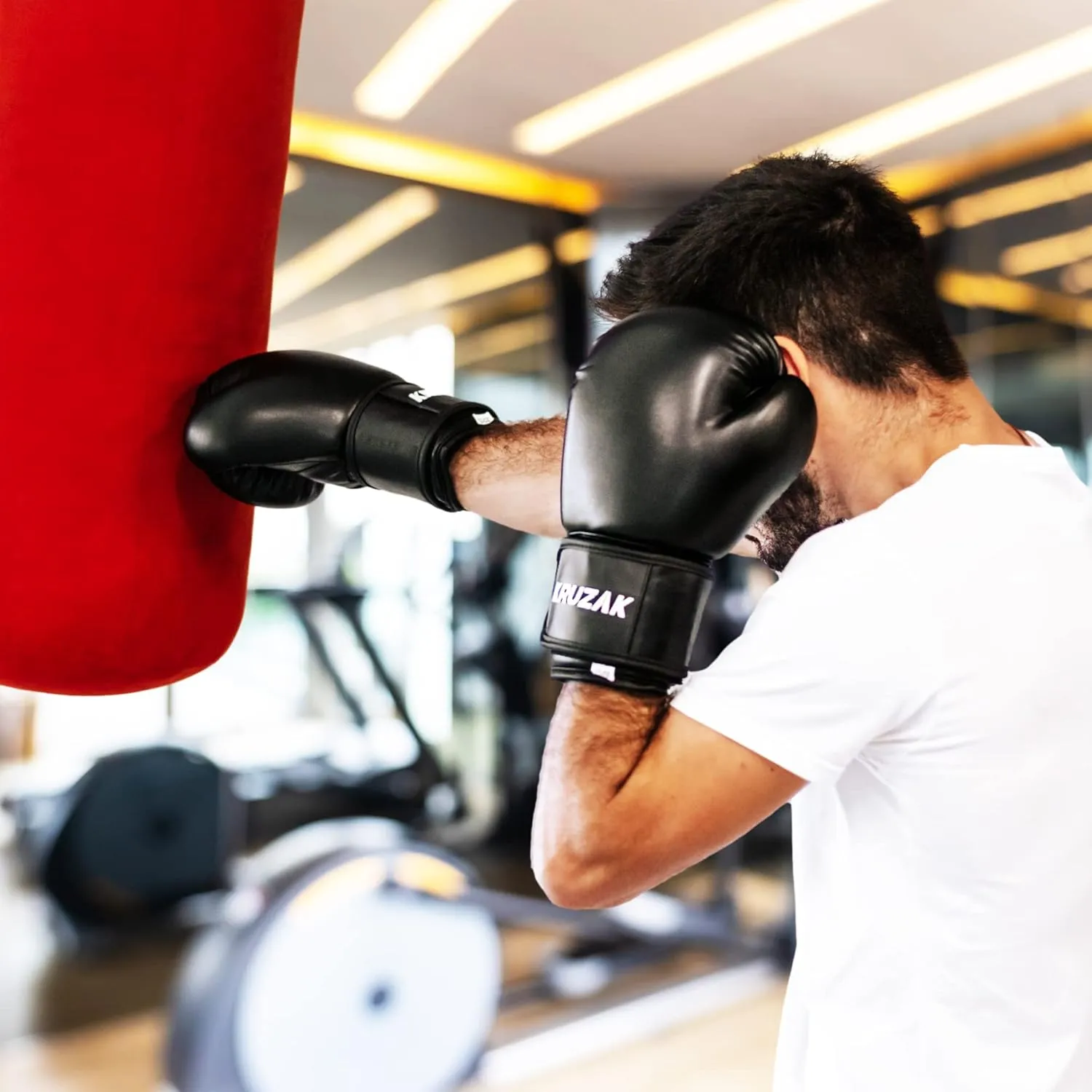 Kruzak Plain Boxing Gloves for Sparring, Kickboxing, Muay Thai, Martial Arts & MMA Fighting - Men & Women Punch Bag Mitts Training and Focus Pads Punching