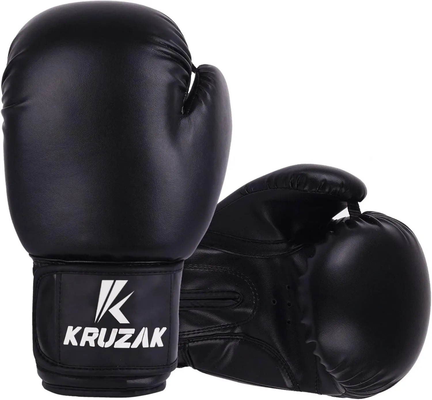 Kruzak Plain Boxing Gloves for Sparring, Kickboxing, Muay Thai, Martial Arts & MMA Fighting - Men & Women Punch Bag Mitts Training and Focus Pads Punching