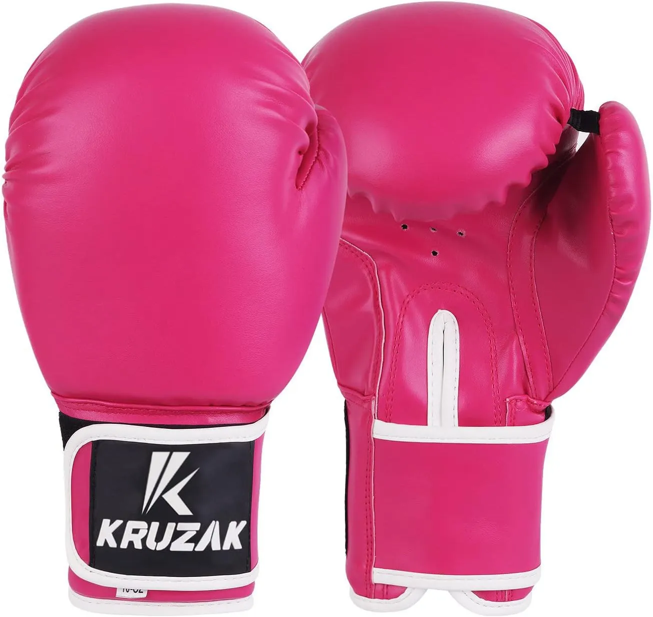 Kruzak Plain Boxing Gloves for Sparring, Kickboxing, Muay Thai, Martial Arts & MMA Fighting - Men & Women Punch Bag Mitts Training and Focus Pads Punching