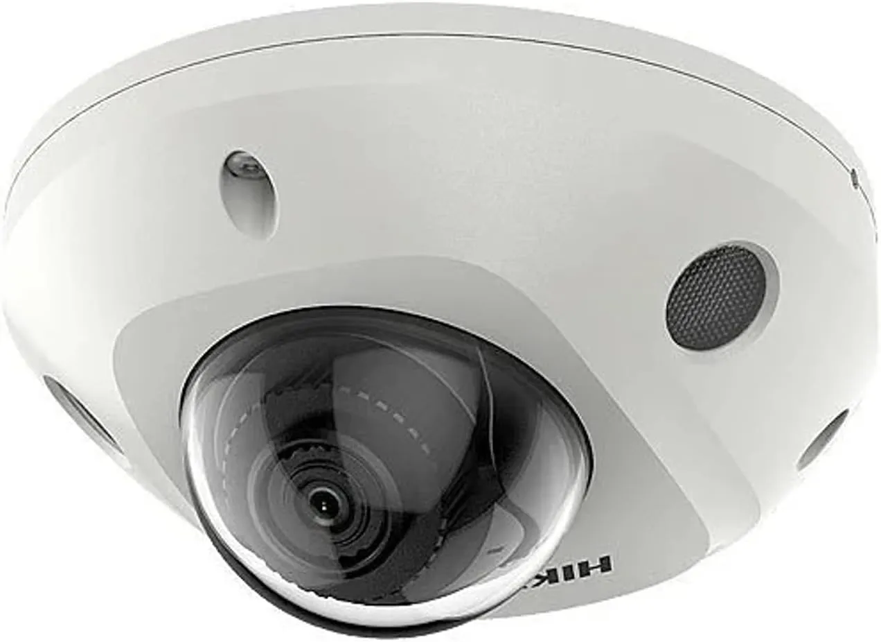 Ⲏіkvіsіon DS-2CD2523G0-IS 1080P 2MP 4mm Mini POE IP Compact Dome Camera Outdoor, H.265, Day/Night, 120 WDR, Support Audio & Alarm, IP66 Standard, IK08, IR to 10M, Compatible with Hikvision NVR