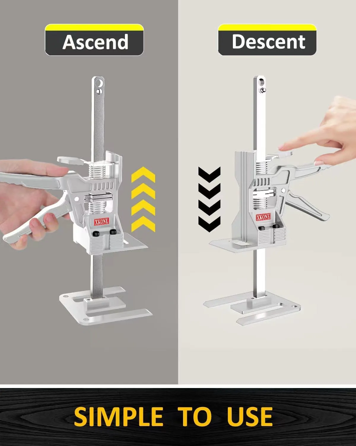 Labor Saving Arm Jack(2 Pcs),Multi-Function Height Adjustment Lifting Device with Storage Case,Suitable for Door Panel Lifting,Wall Tile Locator,Cabinet Jack and Board Lifter etc.