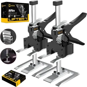 Labor Saving Handle 12 In Lever Arm Lifter Drywall Lift for Wall Tile Locator, Multi-Function Height Adjustment Lifting Device,Door Panel,Cabinet Jack Board Lifter Weight 490lb, lift range 6.7in