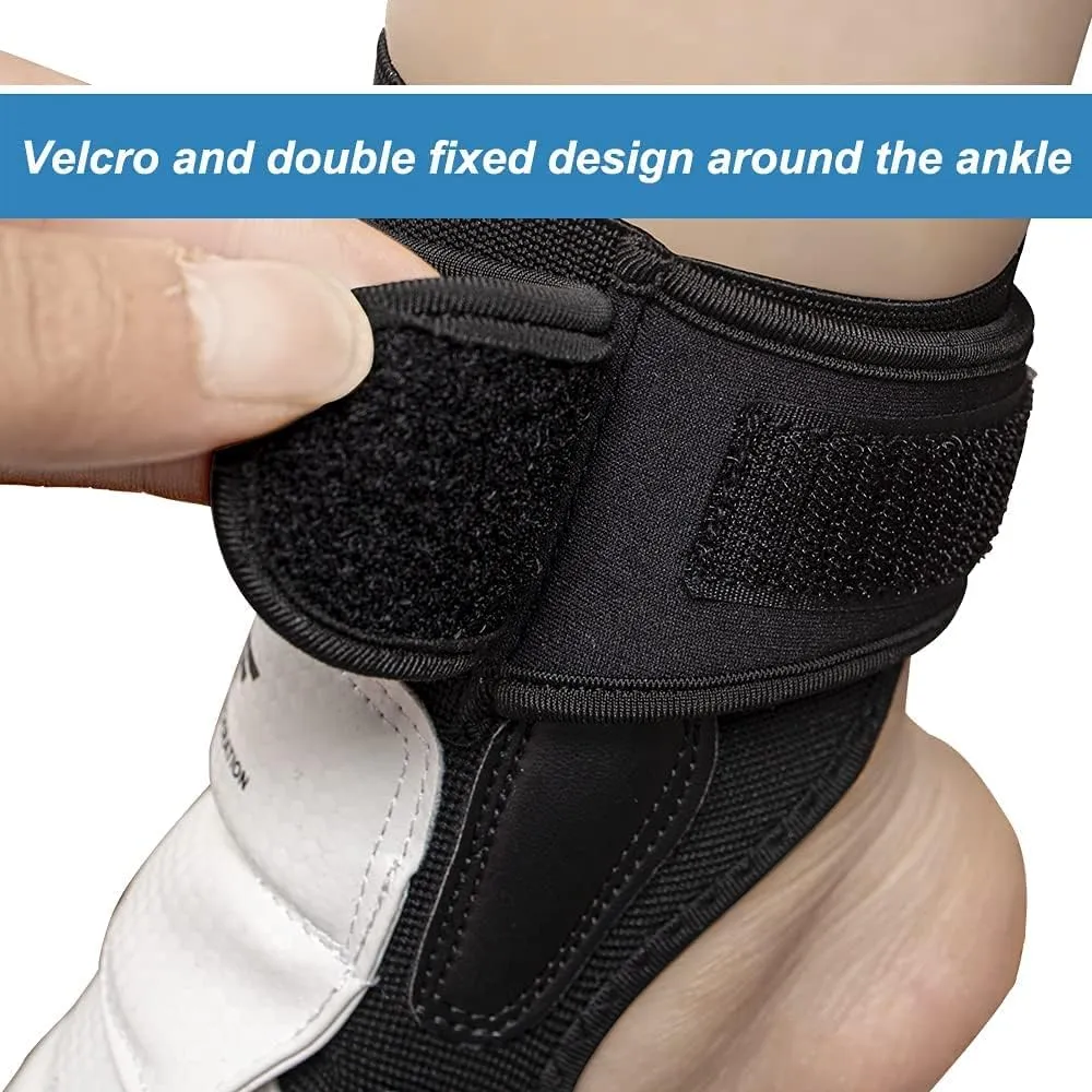 LangRay Taekwondo Sparring Gear Foot Protector Karate Boxing Sparring Foot Guard, Martial Arts Protective Foot Gear for Kung Fu Punch Bag Kickboxing MMA Training