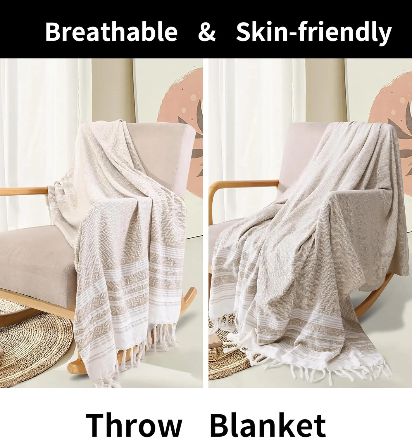 Large Camping Blanket Throw Blanket Car Essentials Lightweight Compact Roadtrip Gadgets Motorhome Rv Accessories Glamping Tent Gear Must Haves Hiker Equipment Hiking Supplies Backpacking Necessities