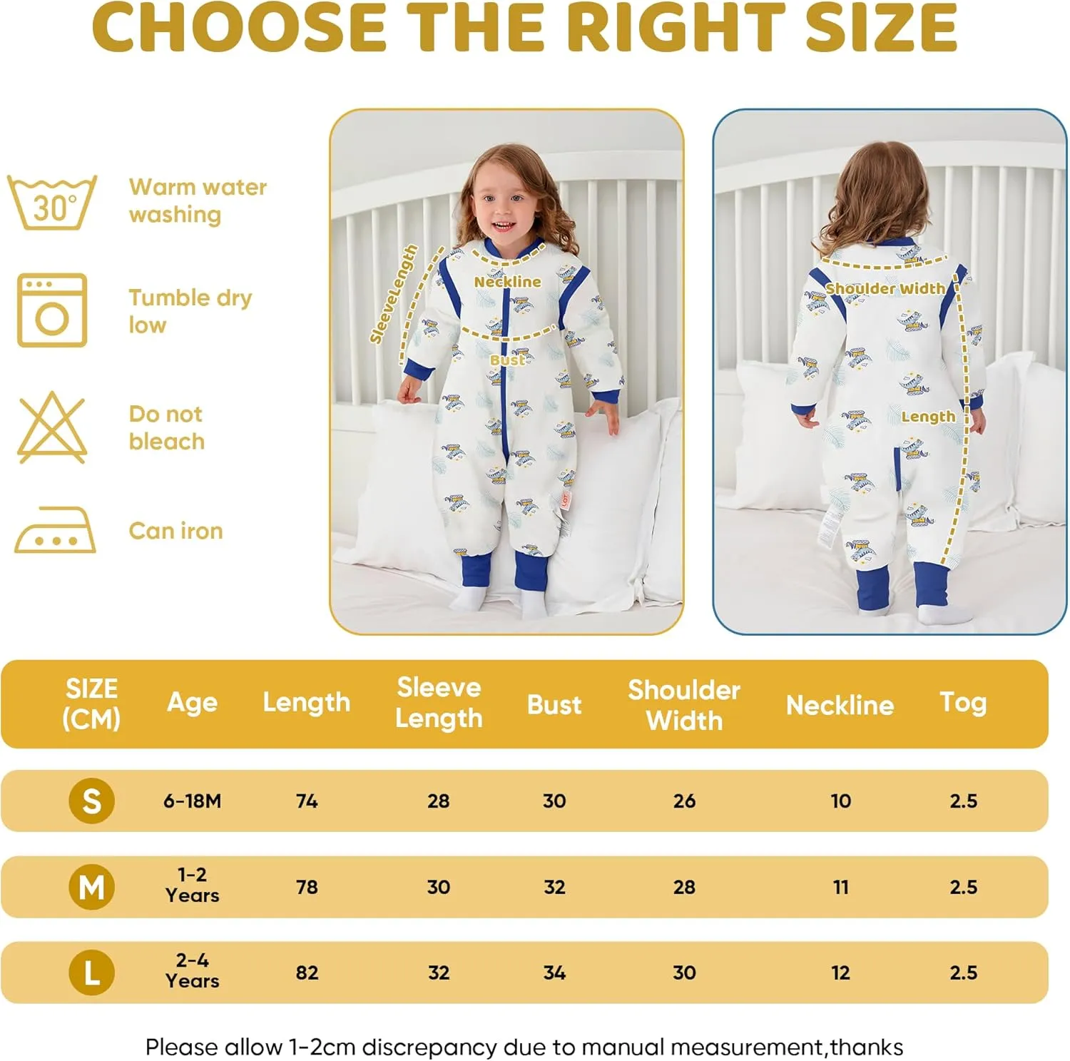 LAT Baby Sleep Bag with Feet Winter,3-way zipper Wearable Blanket,Warm Sack for Toddler Thicken 2.5 TOG-Removable Sleeves