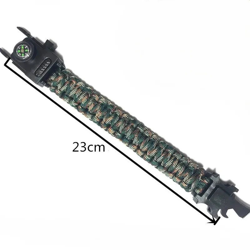 LED Light Multi-Function Survival Bracelet, Emergency Outdoor Tool, Survival Bracelet Paracorde 4mm