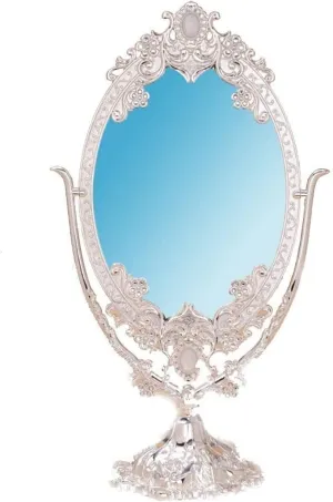Led Makeup Mirror Makeup Mirror Makeup Mirror Travel Compact, 360°Rotation Oval Frame Makeup Mirrors with Magnification