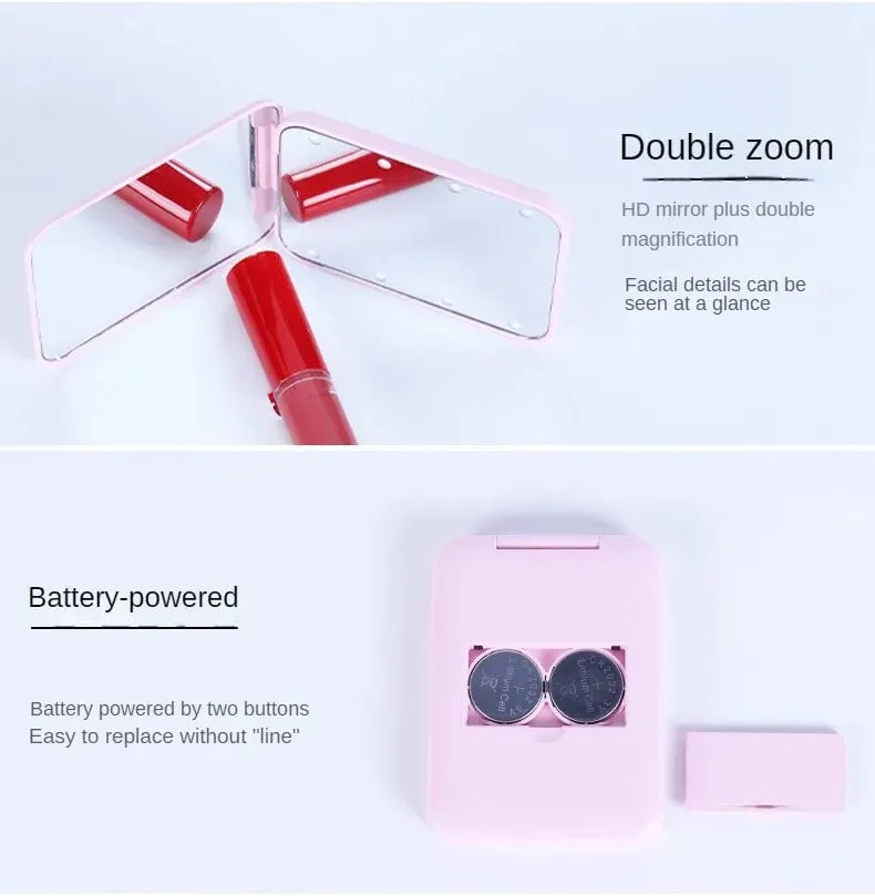 LED Pocket Mirror with Magnification