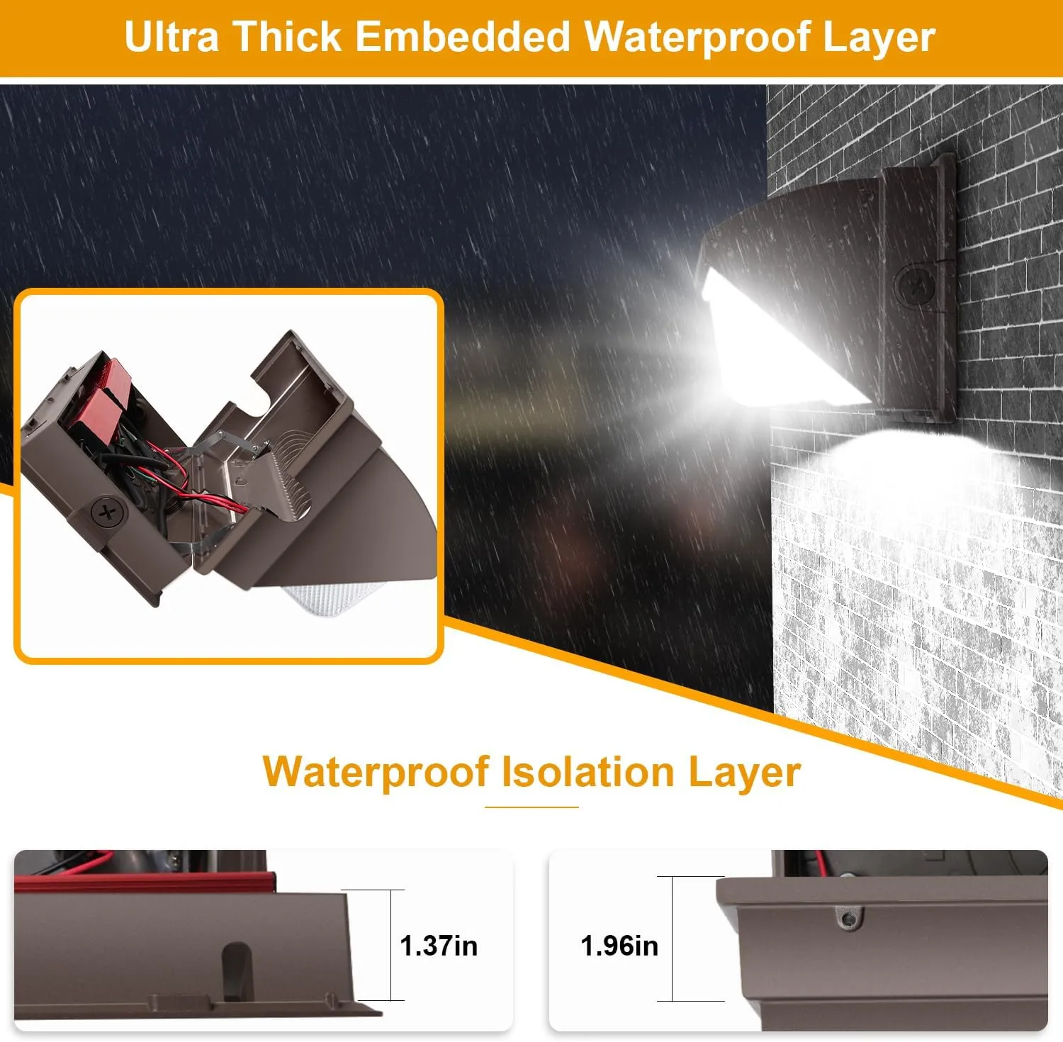 LED Wall Pack Light 120W 18000LM 150LM/W LED Security Flood Commercial and Industrial Outdoor Wall Mount Light 110V-277V IP65 Waterproof WallPack Buildings Lighting for Garages Barn Yard