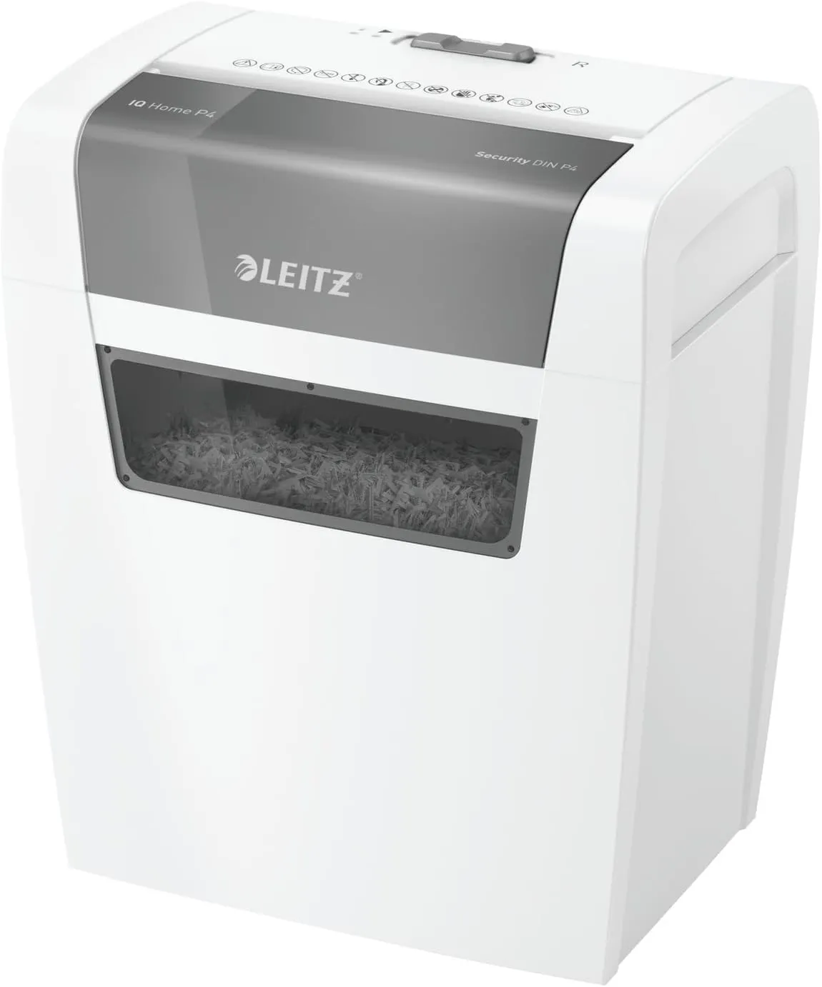 Leitz IQ Paper Shredder, 6 Sheet, Cross Cut, 4 Gallon Bin, P4 Security, Home Office (170001)