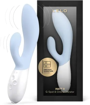 LELO INA 3 G Spot Rabbit Vibrator, Clitoral Rabbit Vibrator for Women with 10 Vibrating Modes and Waterproof Design, Sex Toys for Women, Rabbit Toys for Womens Pleasure, Seafoam