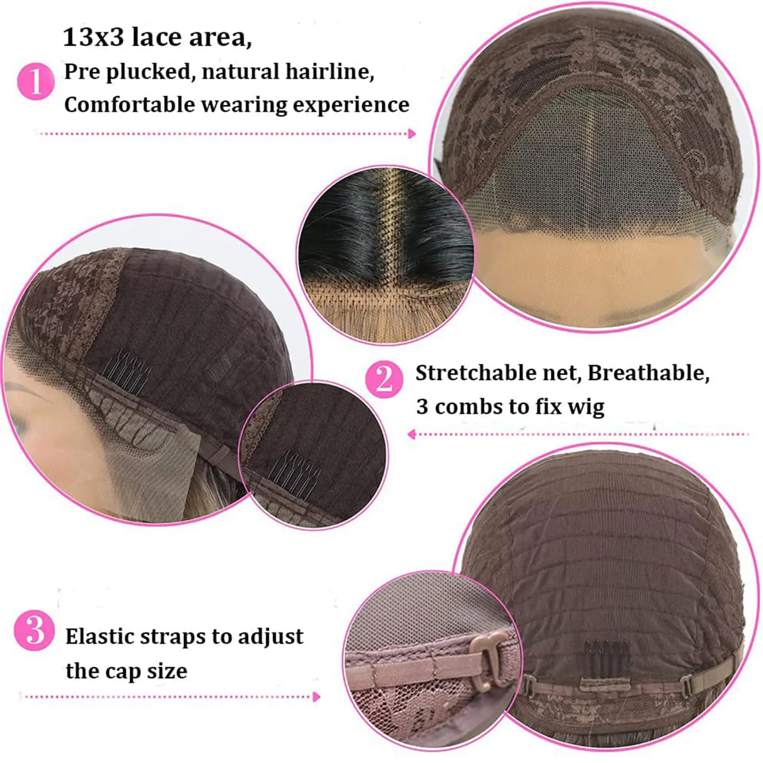 Lezaxiu Gray Lace Front Wig Long Straight Hair Wigs Ombre Grey Wig Heat Resistant Fiber Hair Synthetic Lace Front Wigs for Fashion Women 24 Inch