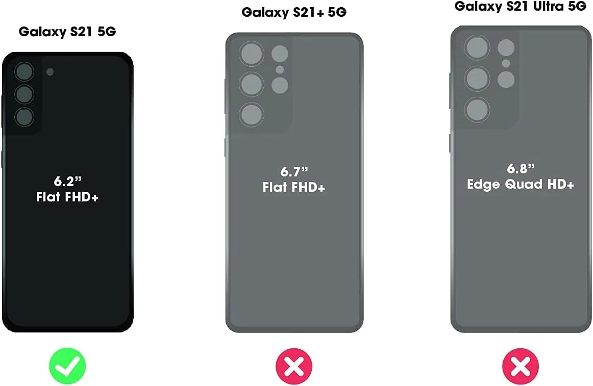 LifeProof NEXT SERIES Case for Galaxy S21 5G (ONLY - DOES NOT FIT Plus or Ultra) - BLACK CRYSTAL (CLEAR/BLACK)