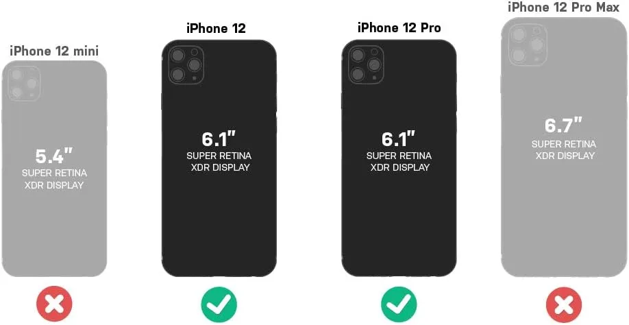 LifeProof NEXT SERIES Case for iPhone 12 & iPhone 12 Pro - BLACK CRYSTAL (CLEAR/BLACK)