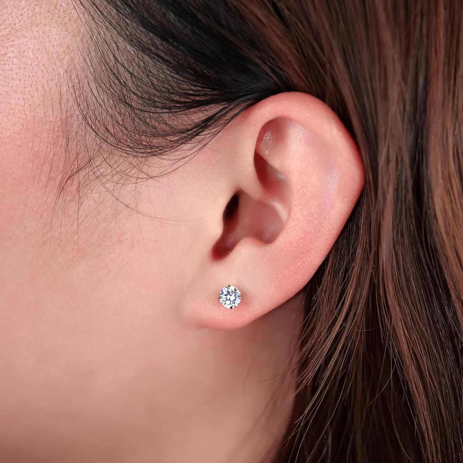 Limerencia Hypoallergenic G23 Titanium Earrings, F136 Implant Grade Pure Titanium, Suitable for Sensitive Ears with Birthstone Crystals CZ Simulated Diamonds