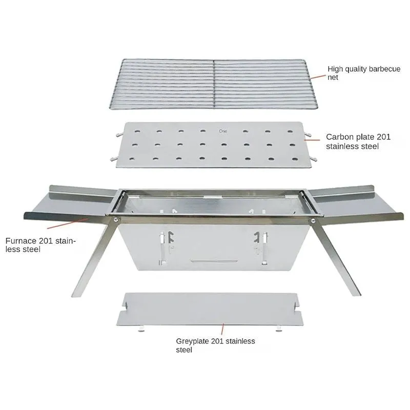 ⏳Limited time 50% OFF⏳🔥Stainless Steel Folding Outdoor Barbecue