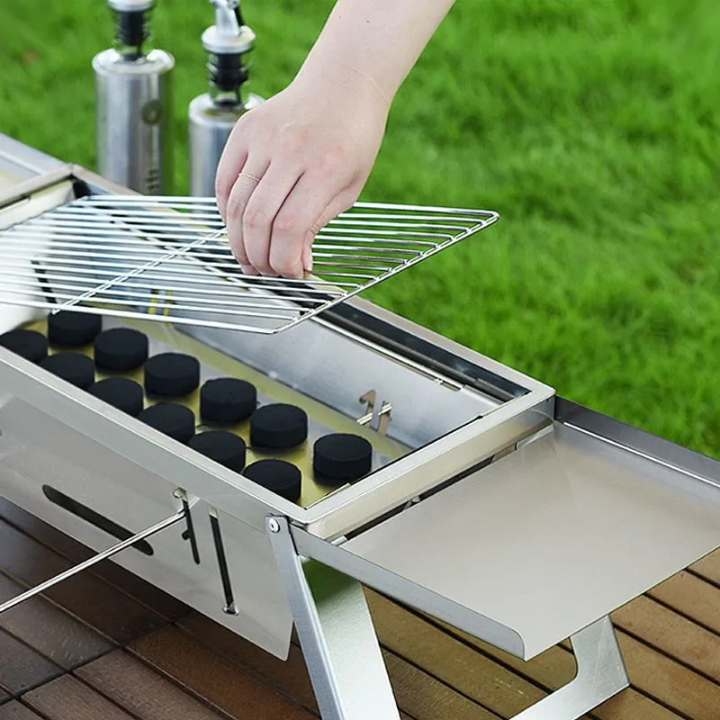 ⏳Limited time 50% OFF⏳🔥Stainless Steel Folding Outdoor Barbecue