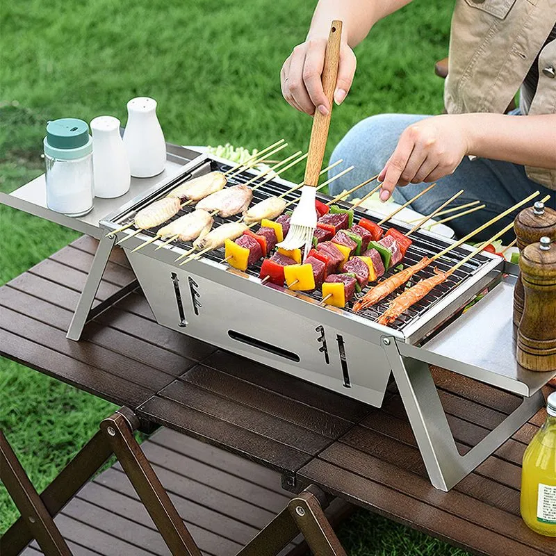 ⏳Limited time 50% OFF⏳🔥Stainless Steel Folding Outdoor Barbecue