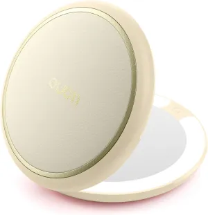 llano Compact Mirror, Lighted Travel Makeup Mirror with 1X/2X Magnifying Double Sided Dimmable Portable Pocket Mirror for Handbag and Pocket,Foldable Compact Mirror 3.6"L x 0.8"W, USB Charging(Yellow)