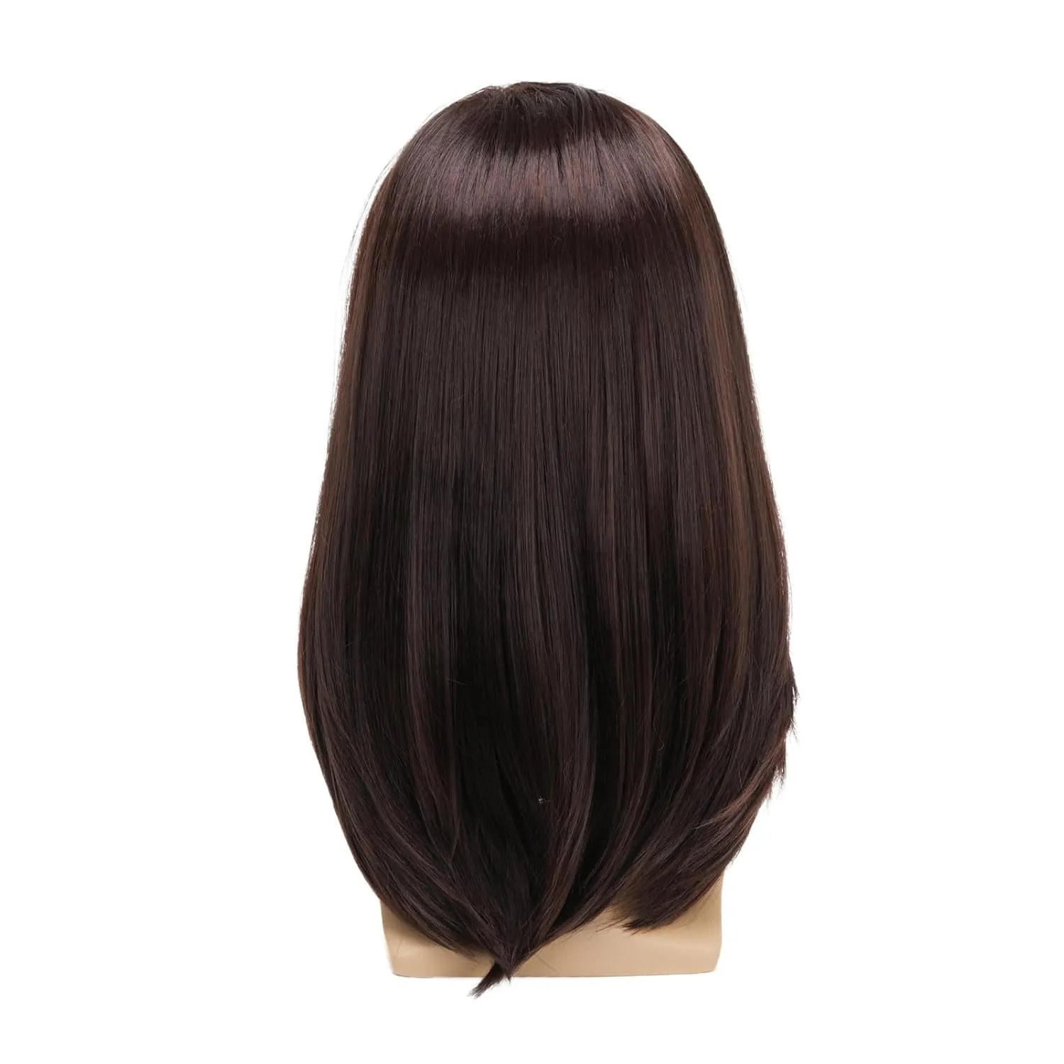 Long Brown Wig for Mens,Straight Hair Synthetic Heat Resistant Men Wigs for Daily Party Costume Halloween
