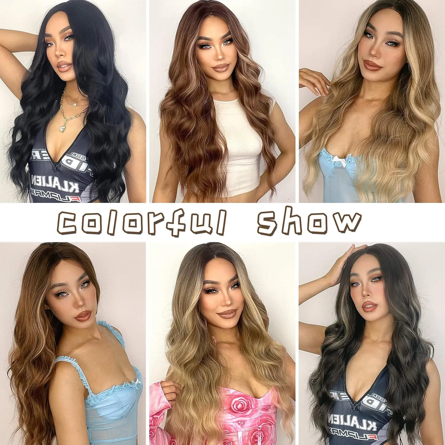 Long Pink Wigs for Women 26 Inch Long Curly Wig Natural Looking Synthetic Heat Resistant Fiber Pink Wavy Wig for Daily Party Halloween Use(Pink)