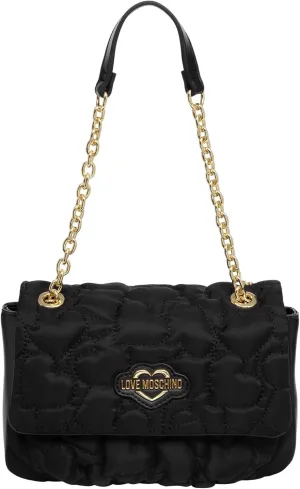 Love Moschino women Puffy heart shoulder bag black