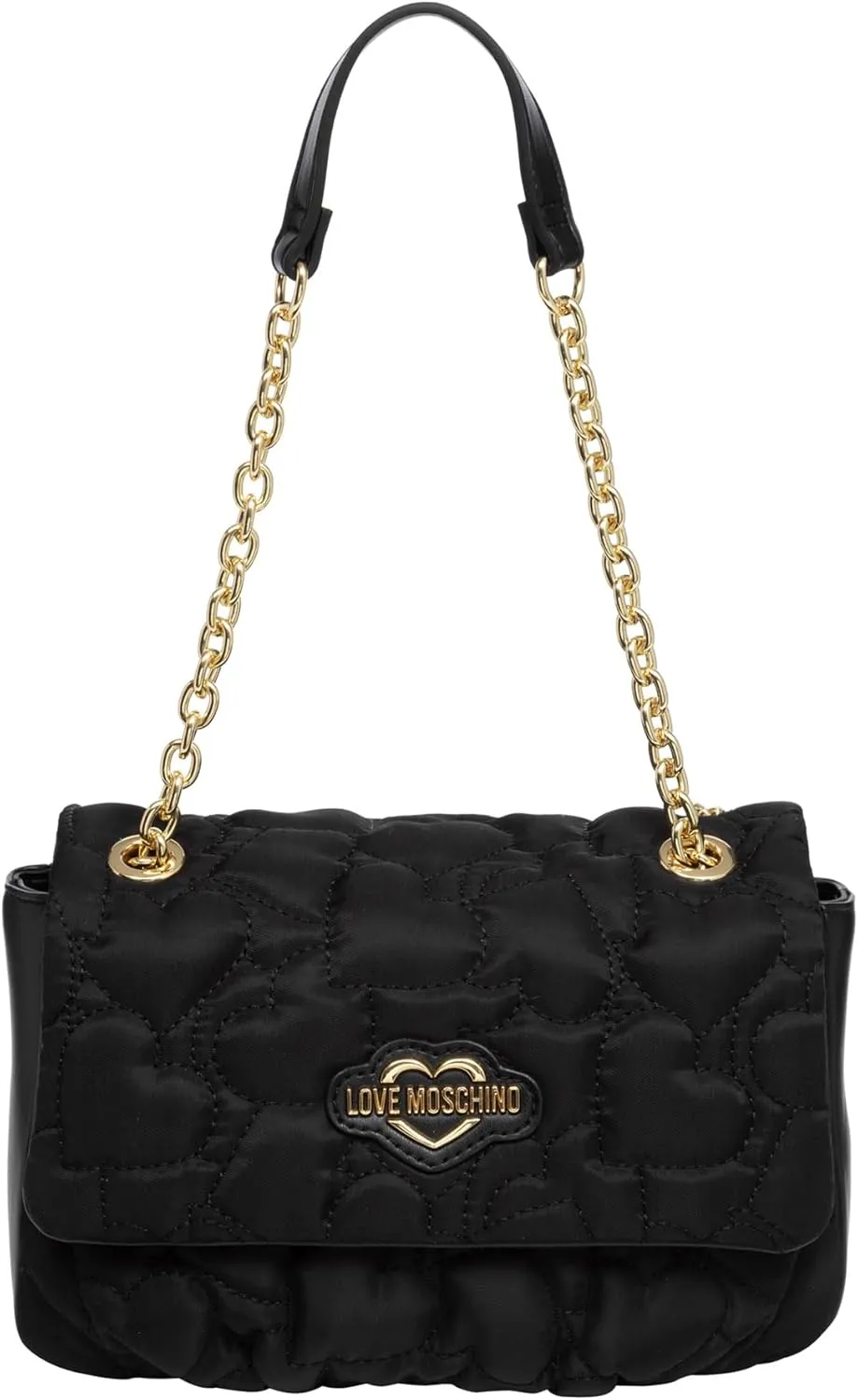Love Moschino women Puffy heart shoulder bag black