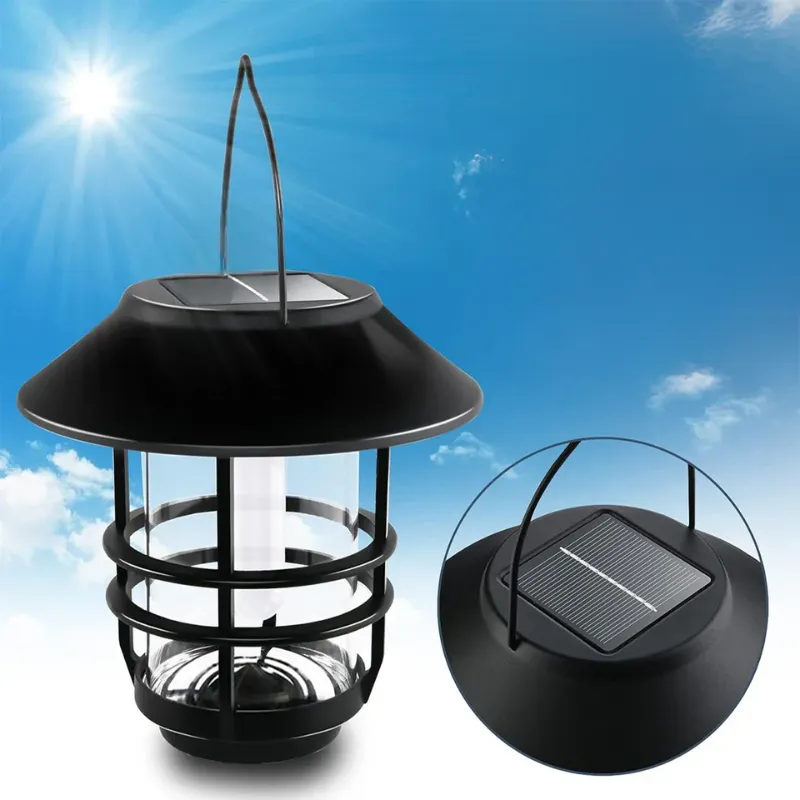 LumiFlare Solar Wall Lanterns - Flickering Flame Effect for Outdoor Ambiance