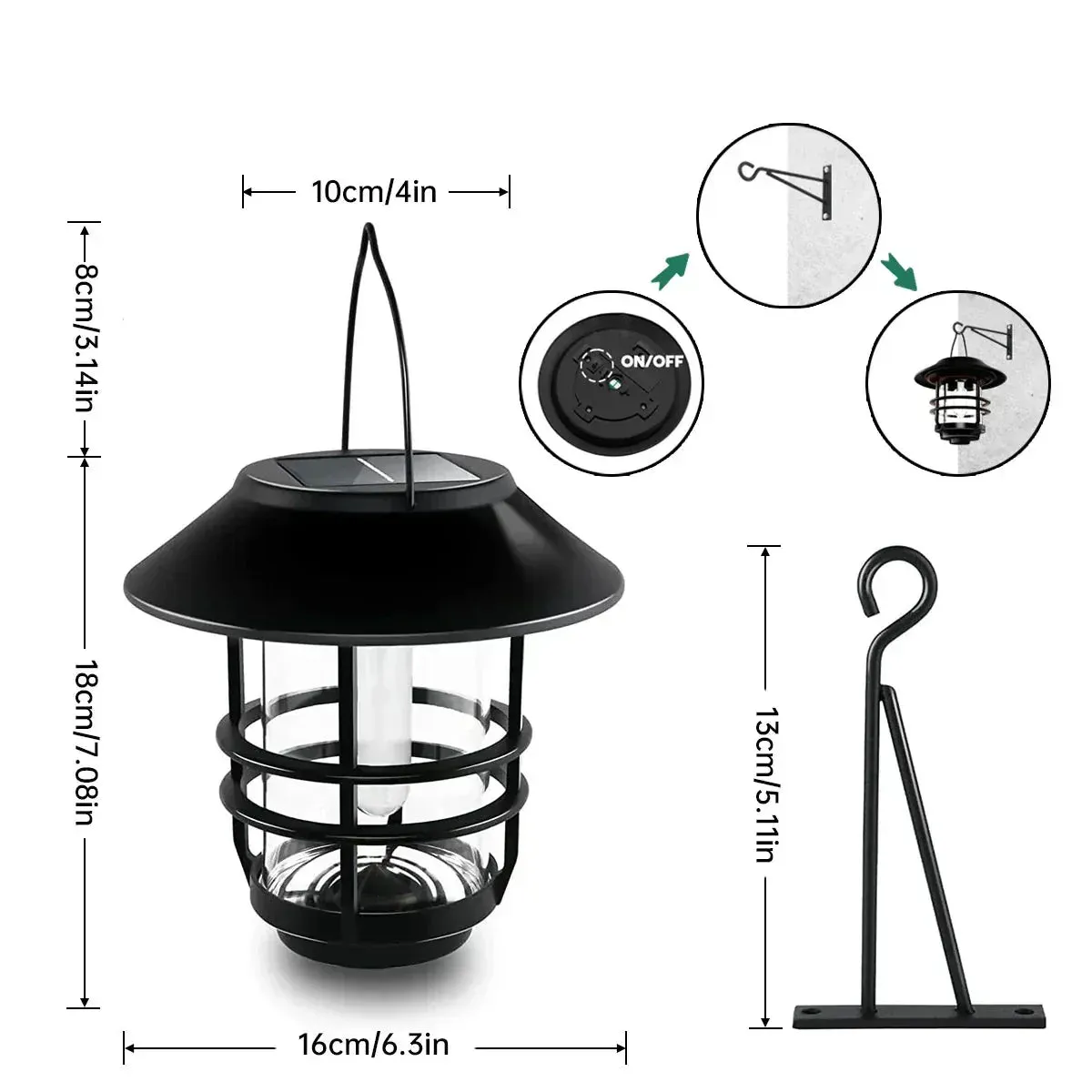 LumiFlare Solar Wall Lanterns - Flickering Flame Effect for Outdoor Ambiance