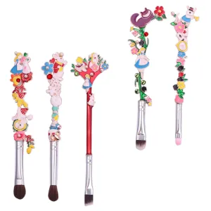 Luxury 5-piece Makeup Brush Set Soft Silk Fiber for Eye Shadow Brow Lip Safe for Skin Cartoon Handle